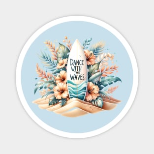 Surfboard Dance with the Waves Magnet